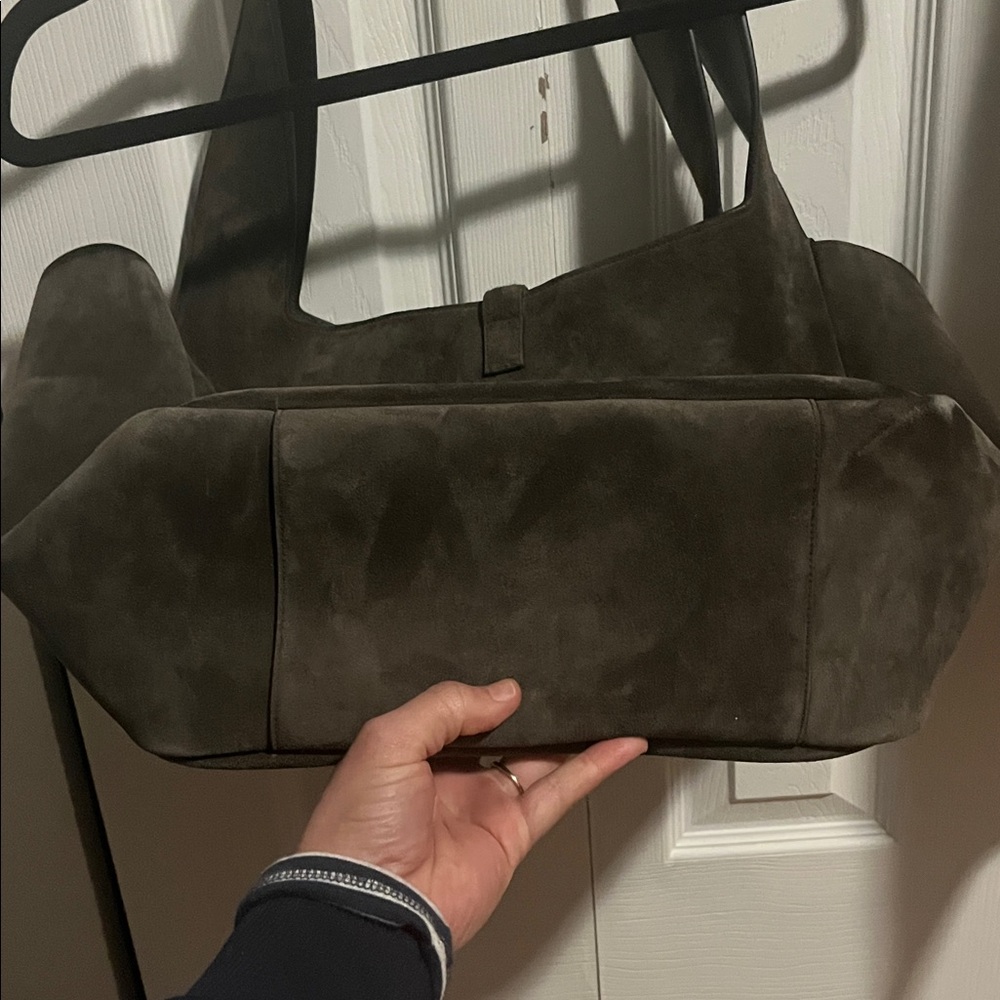 Yves Saint Laurent Dark Brown Suede Shoulder Bag - Picture 8 of 14